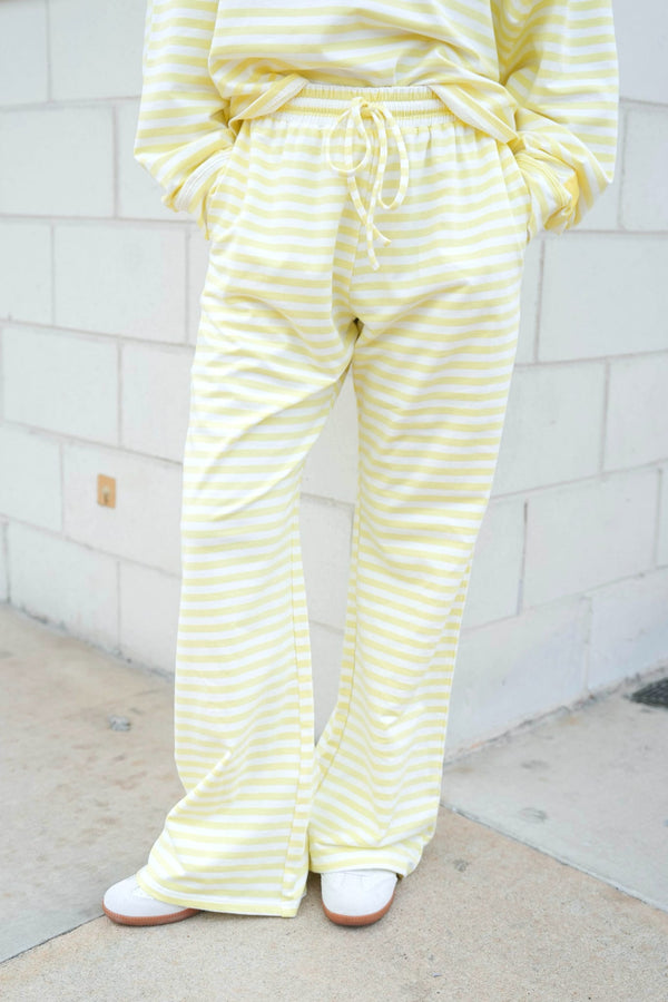 Striped Patch French Terry Pant - Pants Store