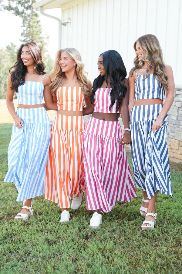 Sideline Style Stripe Skirt - Pants Store
