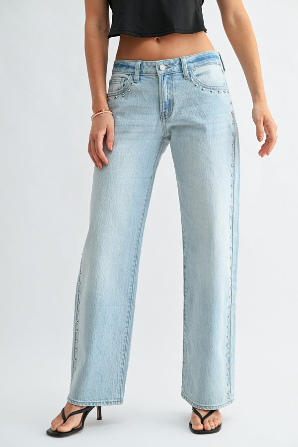 Just Black Denim Studded Jean - Pants Store