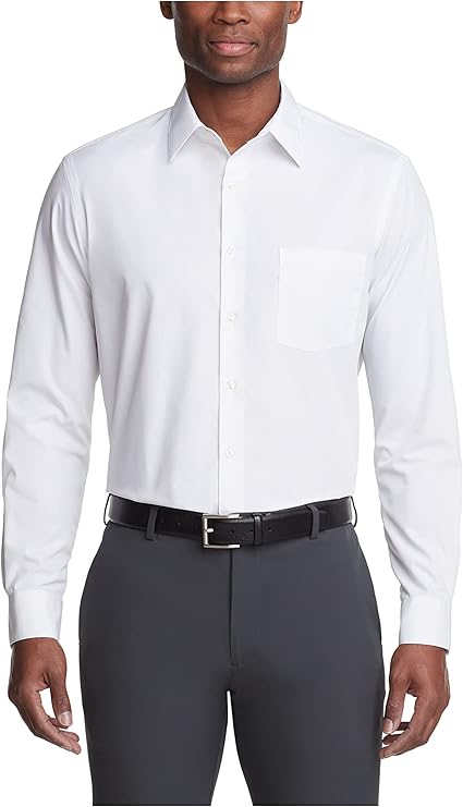 Van Heusen Men's White Poplin Dress Shirt Van Heusen Men's White Poplin Dress Shirt