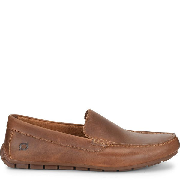 Born Mens Size 10 Medium Width White Leather Allan Slip On‎ Driving Loafer Allan | Born Shoes main image 2