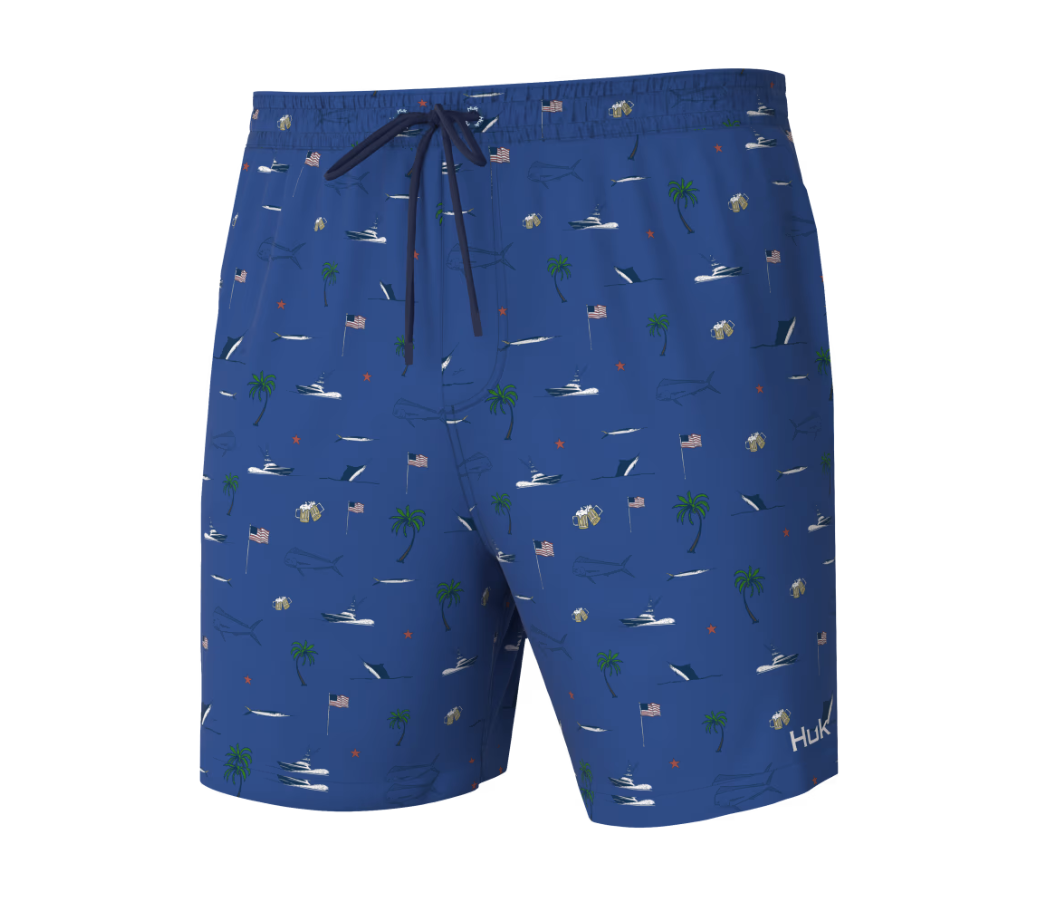 Youth Huk Pursuit Volley Fish Short