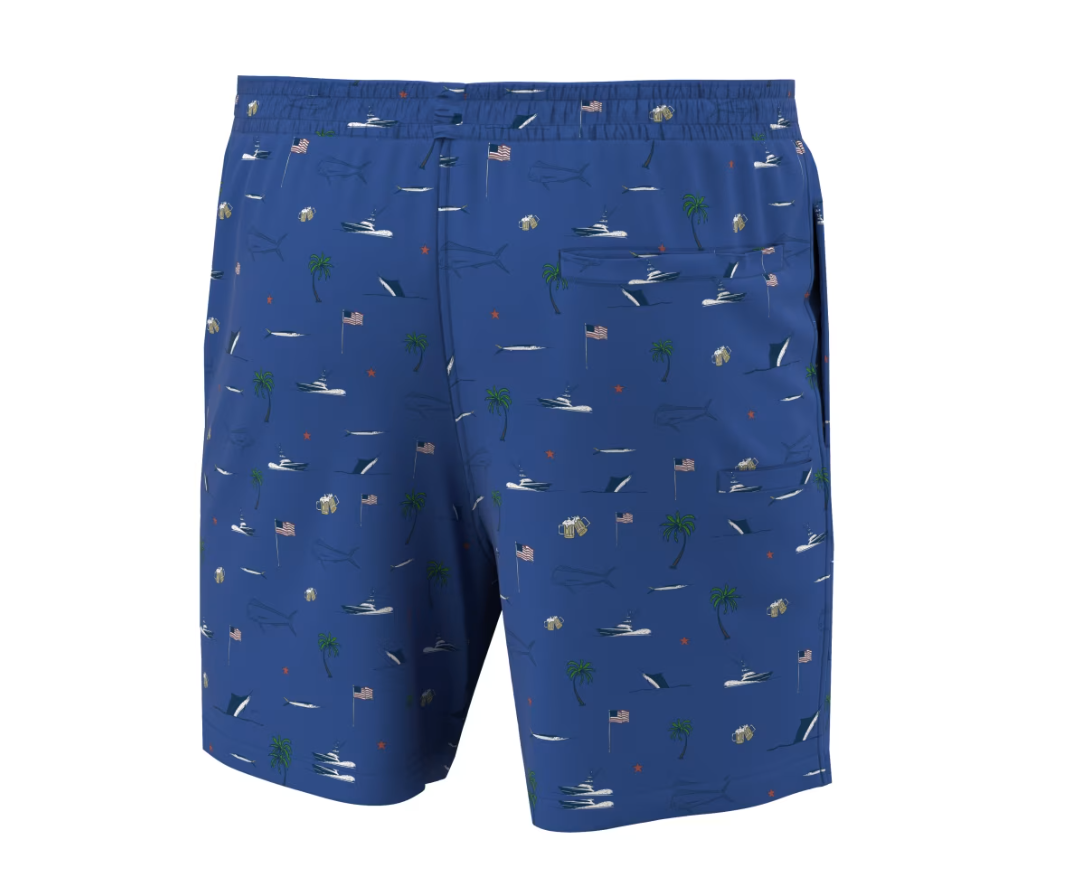Youth Huk Pursuit Volley Fish Short