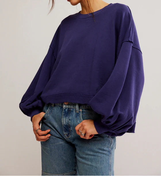 Free people purple shops sweater