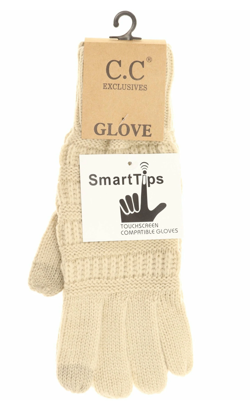 CC Cable Knit Gloves