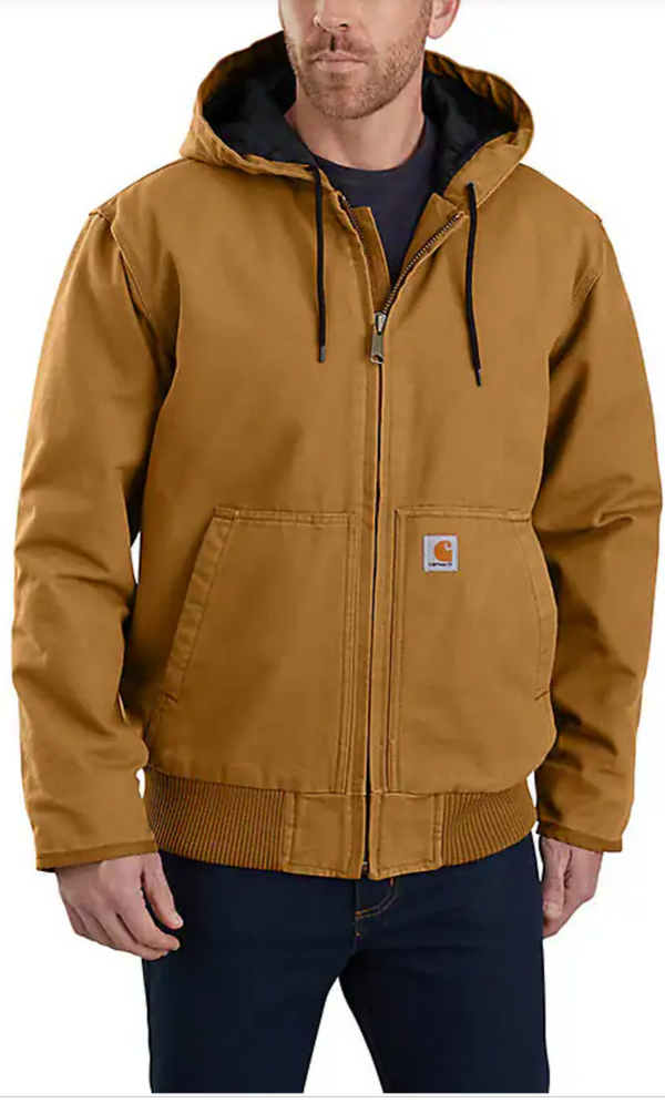 J131 Brn Carhartt Men's Thermal Lined Duck Active Jacket J131