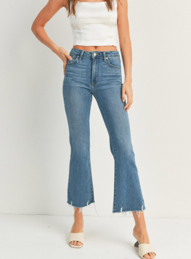 Just Black Cropped Flare Jean - Pants Store