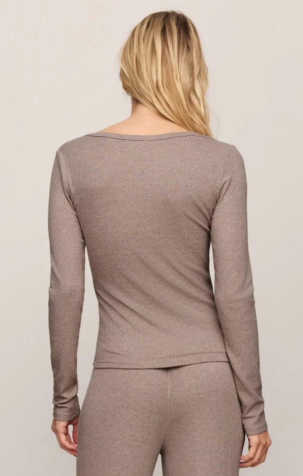 Z Supply Just Right Rib Henley Top - Pants Store