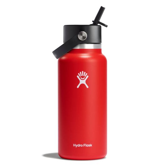 Hydro Flask Water Bottle - Wide Mouth Straw Lid 2.0 - 32 oz, Watermelon