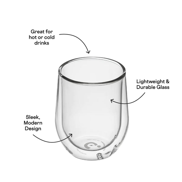 Corkcicle Prism Stemless Wine Glasses, Set of 2