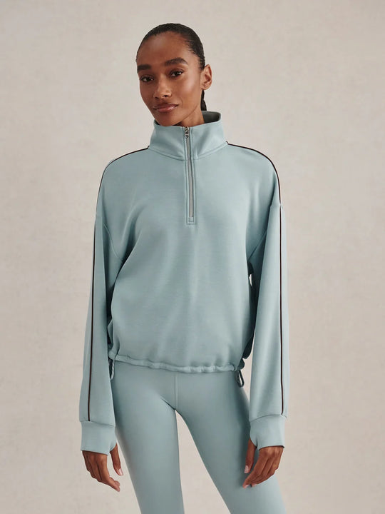 Varley Sian Piped Half Zip Sweatshirt