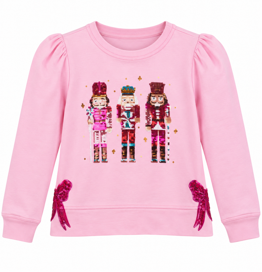 Girls' Azarhia Sequin Nutcracker Longsleeve Top