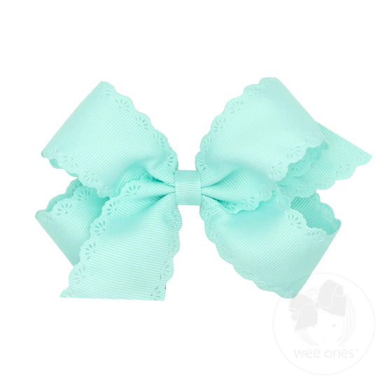Girls' Wee Ones Flower Embossed Bow