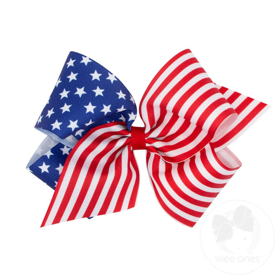 Girls' Wee Ones King Stars And Stripes Bow