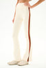 woman modeling yoga pants on a white background