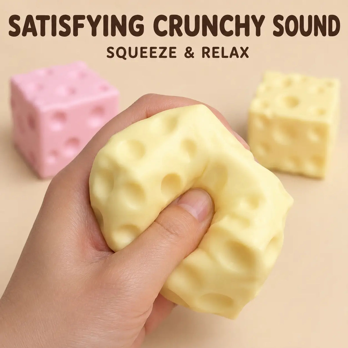 hand squishing the cheese Squishy 