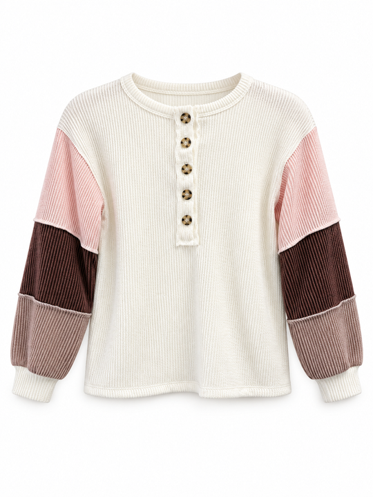 Girls' Henley Long Sleeve