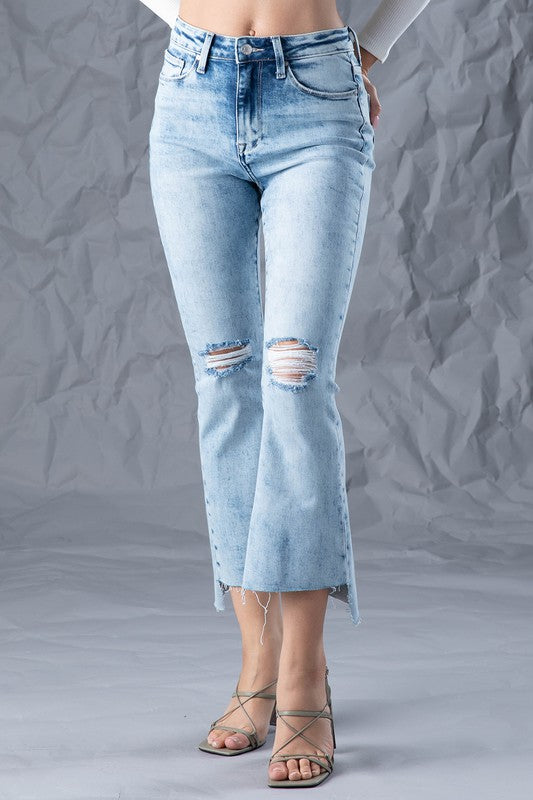Ceros High Rise Crop Flare Jeans