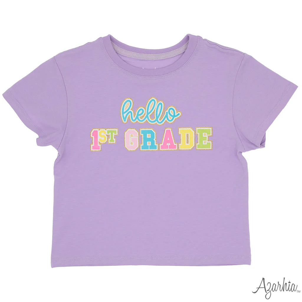 Girls' Azarhia Hello First Grade Boxy Tee