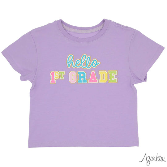 Girls' Azarhia Hello First Grade Boxy Tee