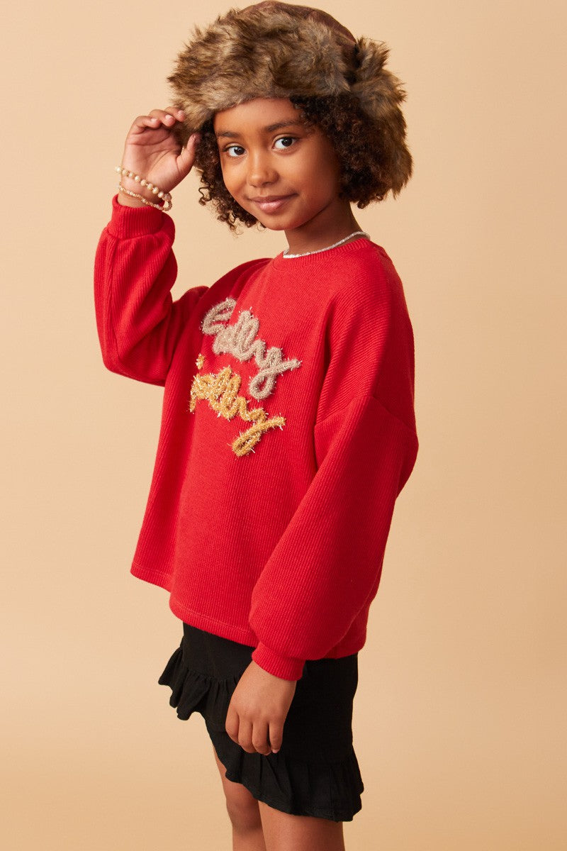 &quot;Holly Jolly&quot; Girls Sweater