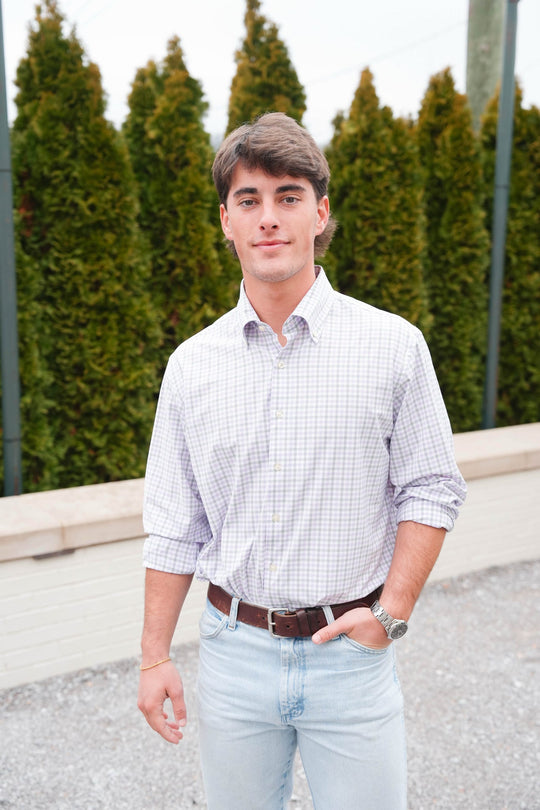 Deep Ellum Performance Woven Button Down - Lavender