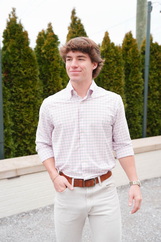 Deep Ellum Performance Woven Button Down - Rose