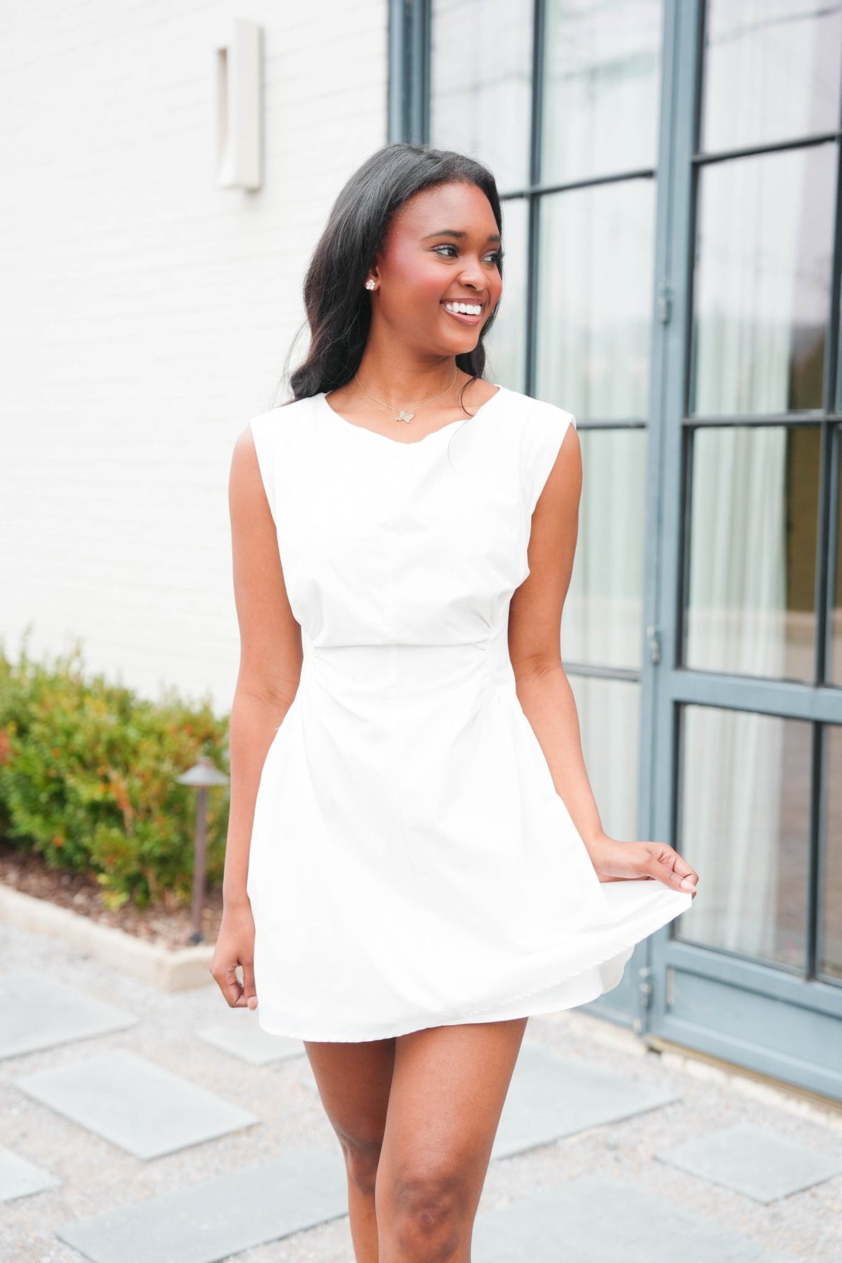 jude mini dress Jude Textured Puff Sleeve Mini Dress