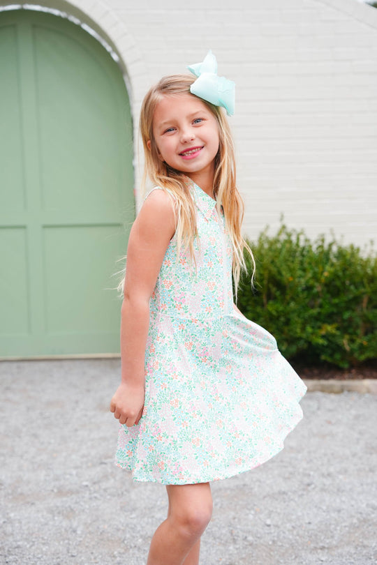 Girls' Wee Ones Small Flower Embossed Bow