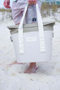 white yeti cooler bag Tundra 75 Cooler, and easy to transport with a handle and padded carrying strap DraftKings x YETI Hopper M20