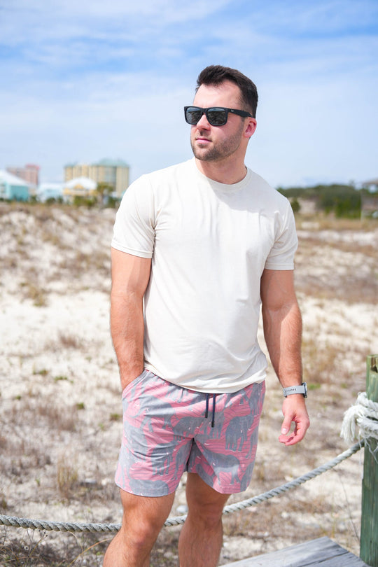 Southern Marsh Harbor Stretch Lined Seawash Short- Elephant