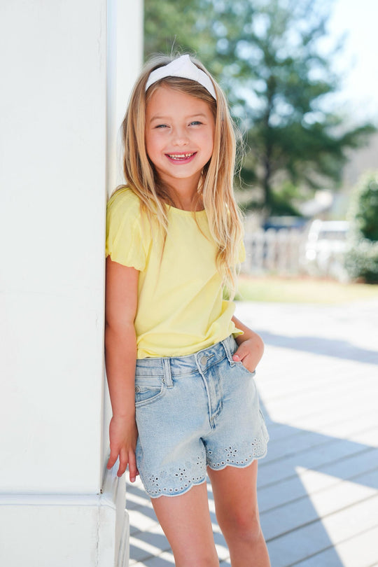 Girls' Eyelet Shorts
