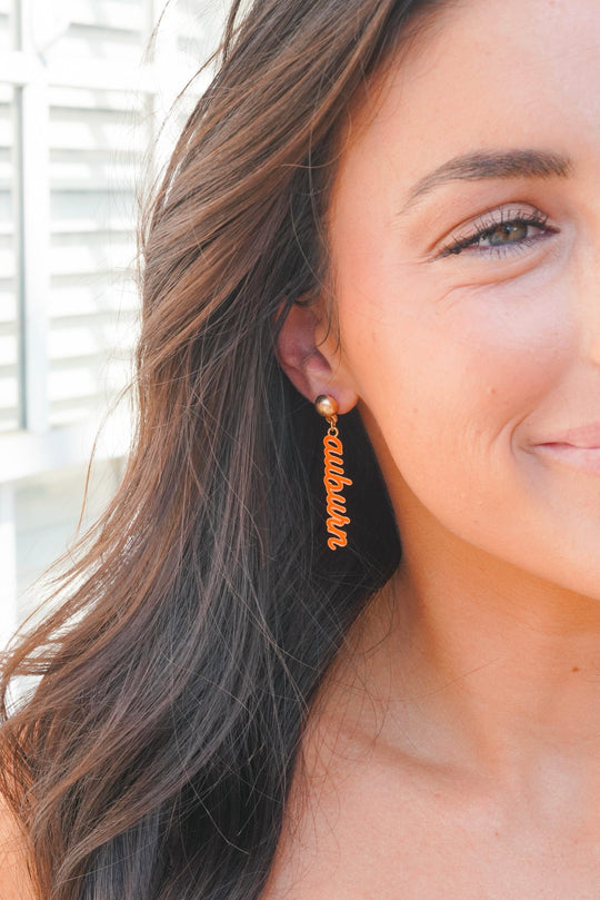 Canvas Tiger Script Earring