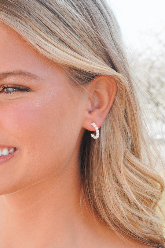 Timeless Pearl Hoop