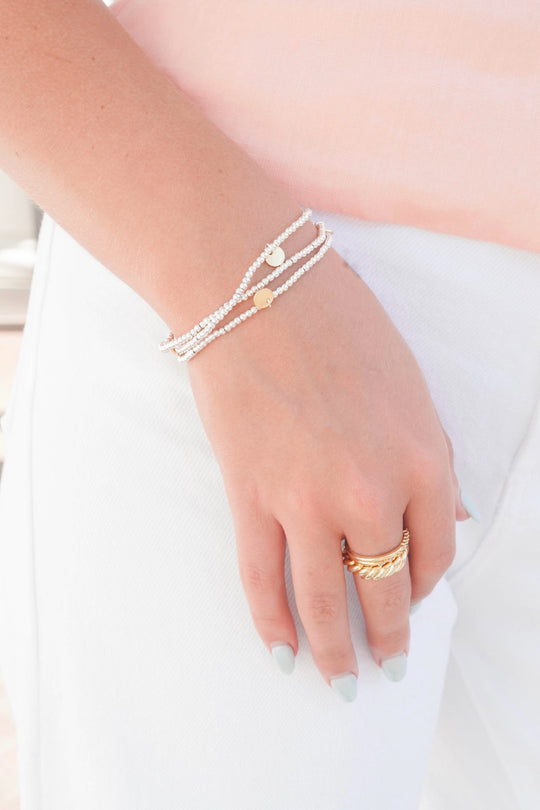 Mixed Metal Coin Bracelets