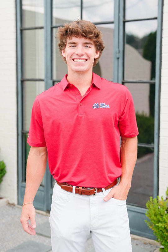 Antigua Layout Ole Miss Script Polo