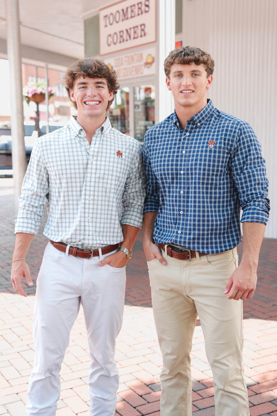 Gen Teal Awbrey Performance Aubie Button Down