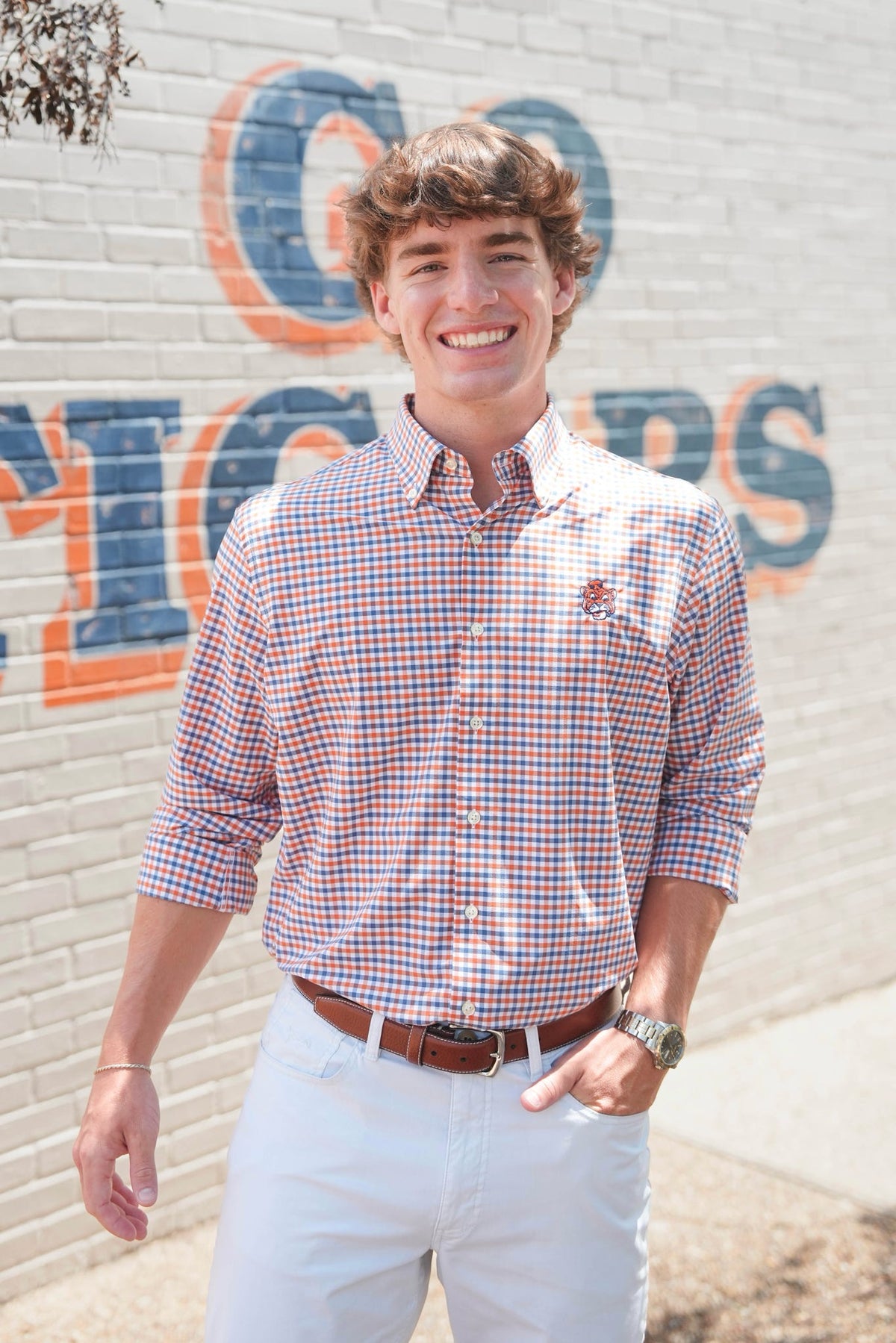 Taylor & Mick Plaid Aubie Button Down