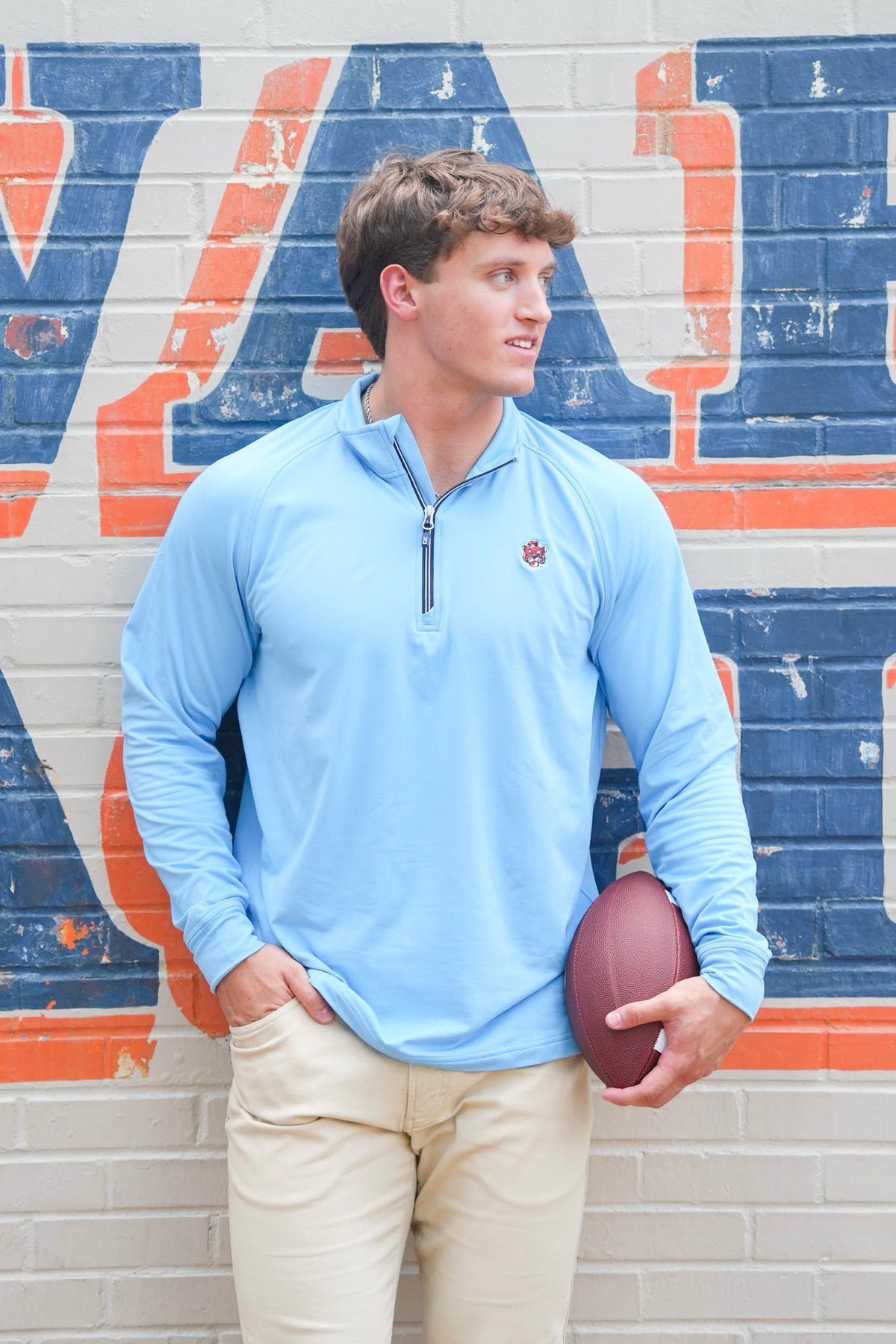 Cutter & Buck Adapt Eco 1/4 Zip Auburn Tiger Pullover