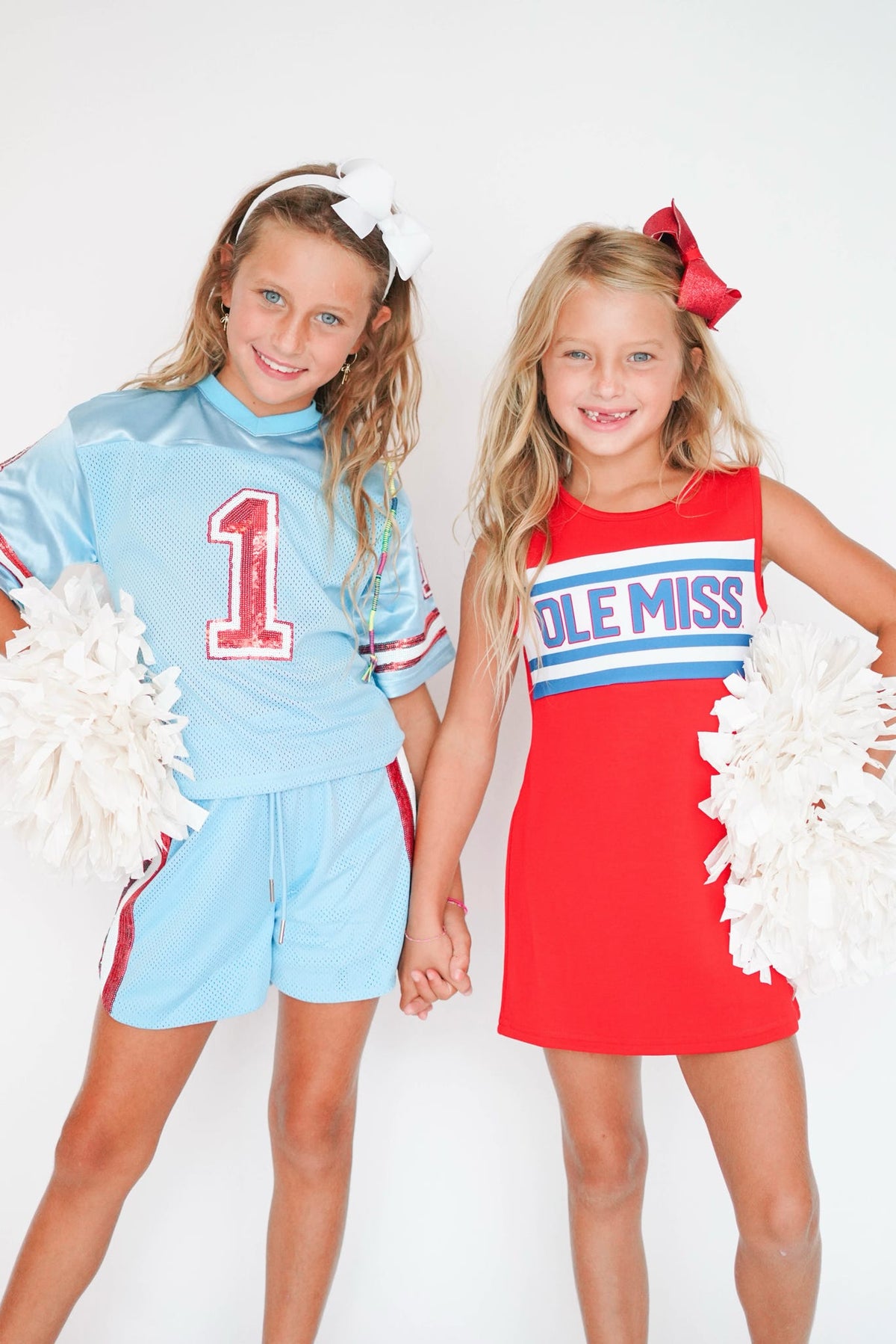 Girls' Scarlet Ole Miss Striped Cheer Dress
