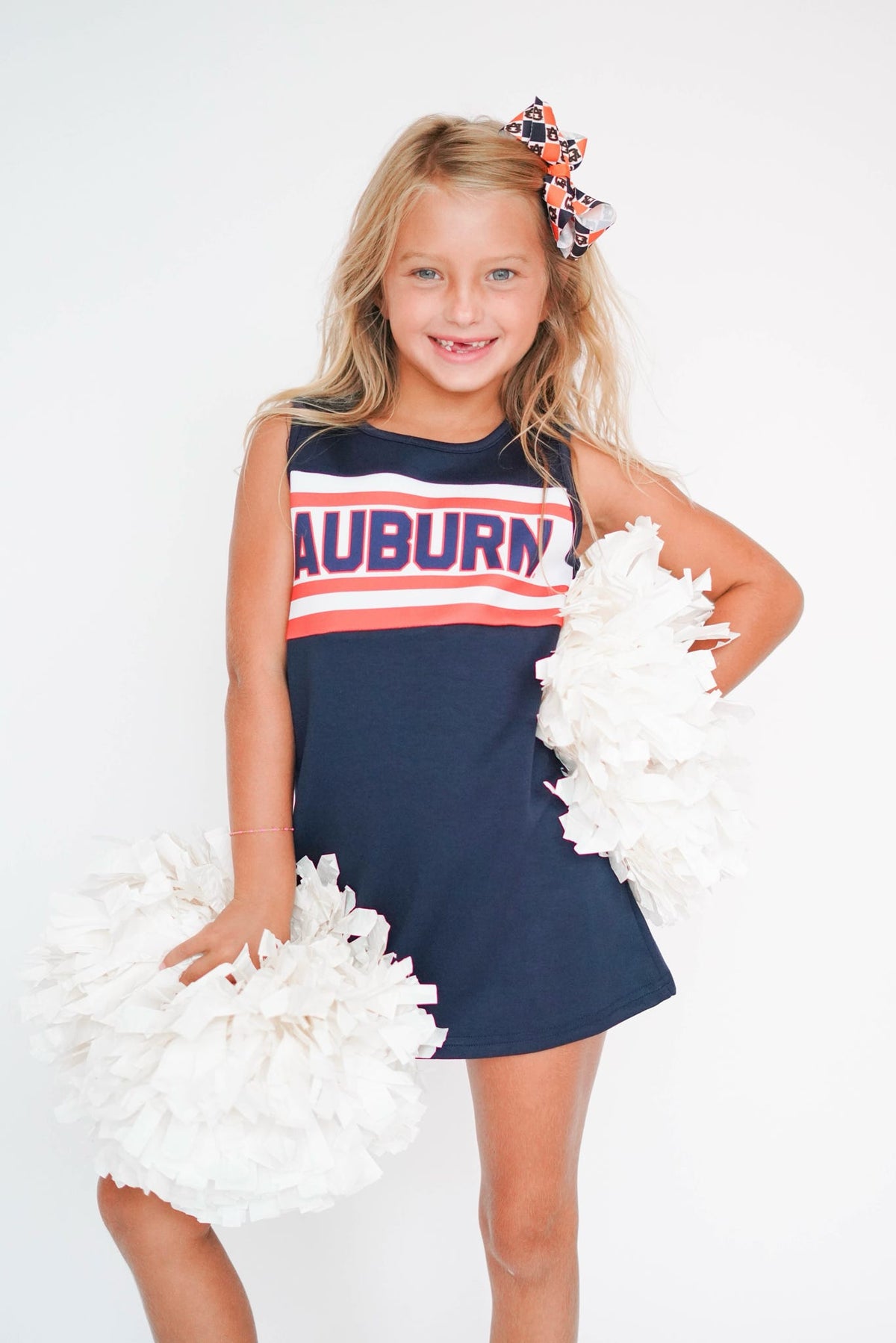 Girls' Scarlet Auburn Striped Cheer Dress