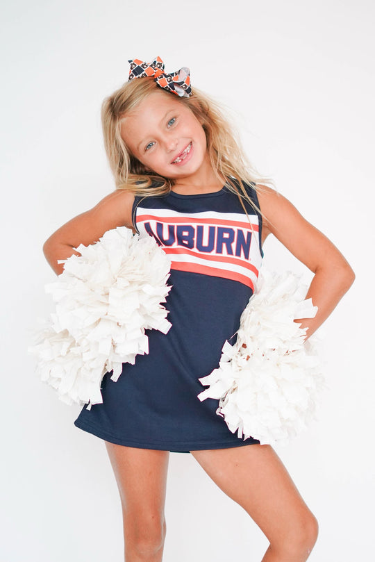 Girls' Scarlet Auburn Striped Cheer Dress