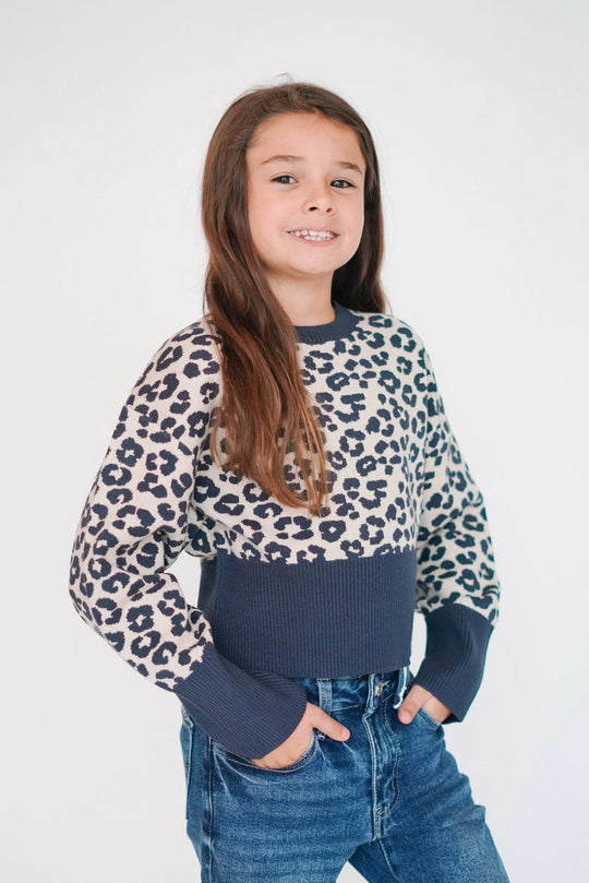 Girls' Cheetah Sweater