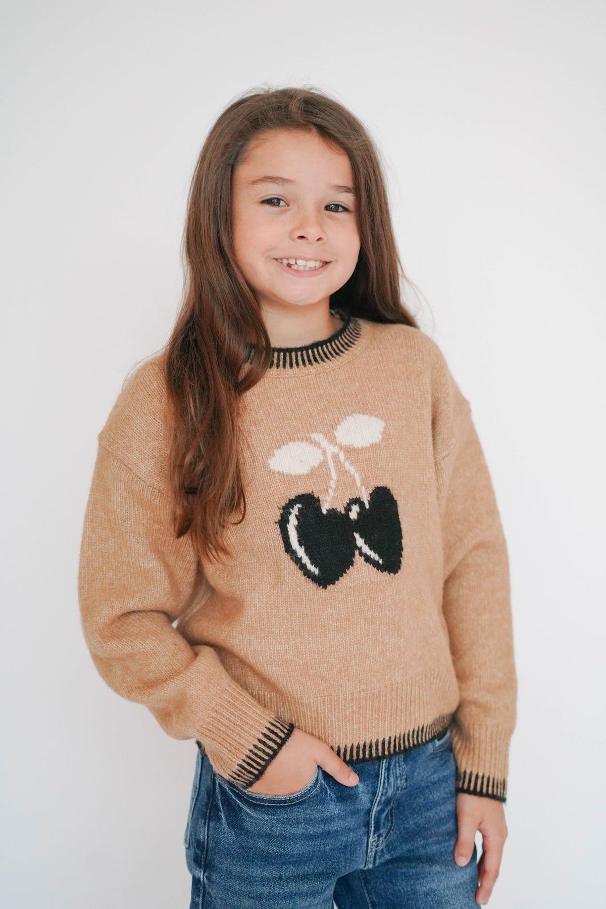Girls' Cherry Sweater