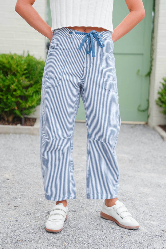 Pinstripe Barrel Pant