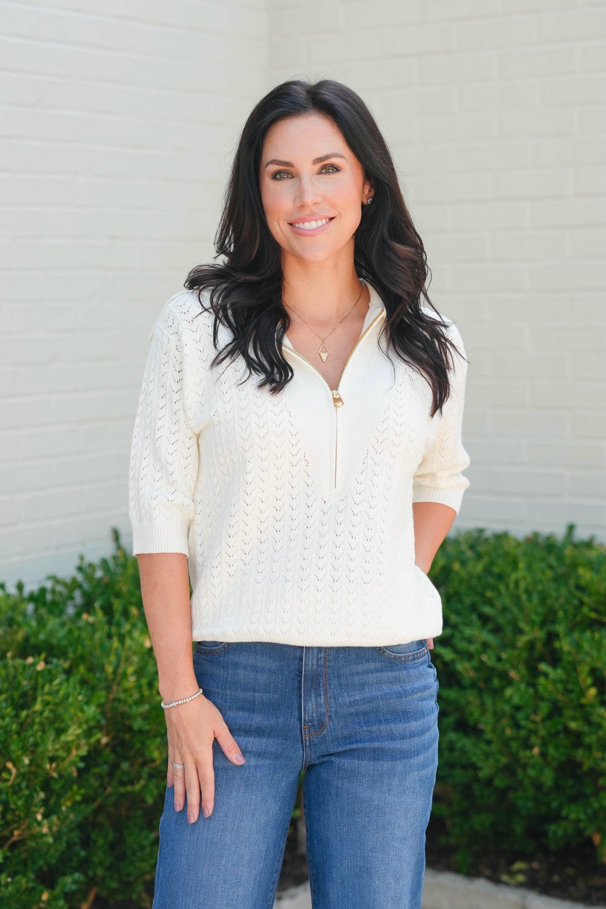 Varley Arney Half Zip Knit Polo