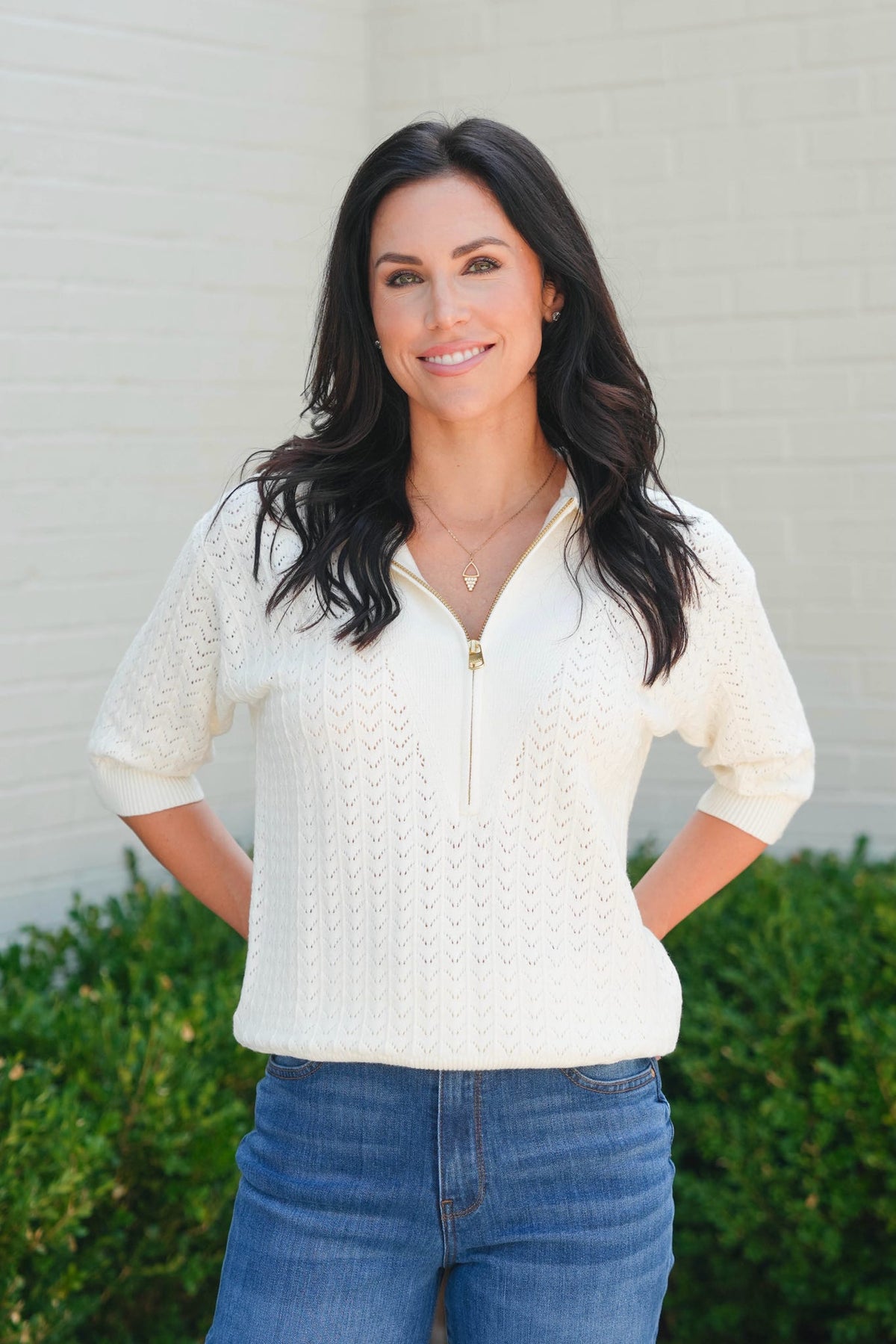 Varley Arney Half Zip Knit Polo