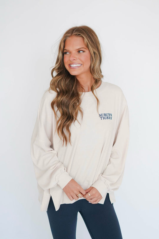 Auburn Tigers Ribbed Slouchy Crew