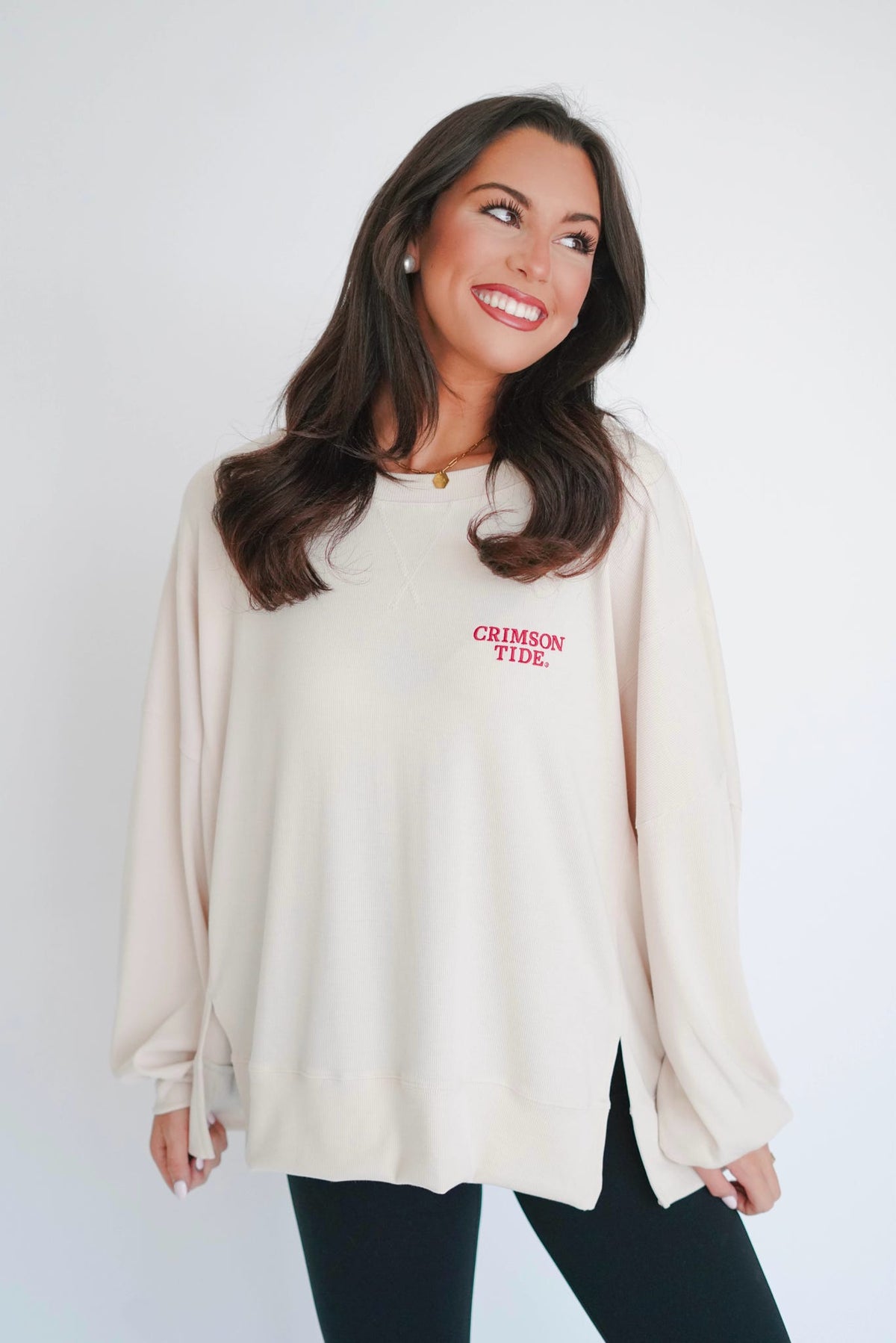 Crimson Tide Ribbed Slouchy Crew