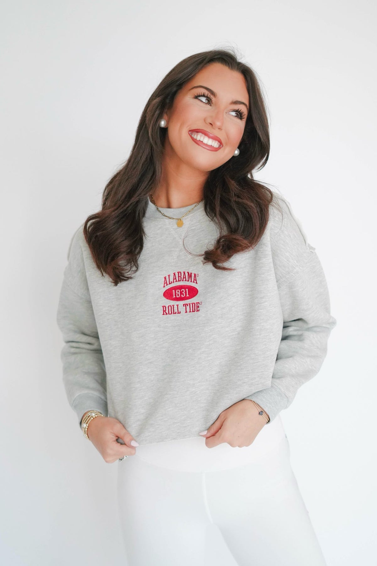 Heavyweight Fleece Cutoff Crew Alabama Roll Tide 1831